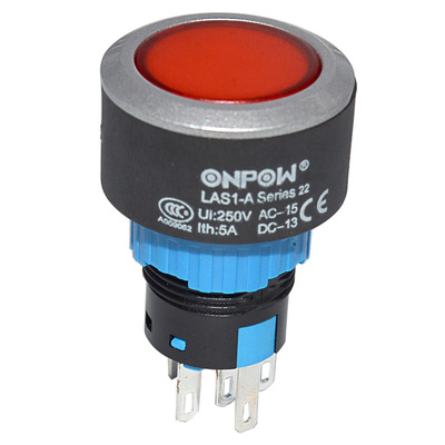 ONPOW红波按钮开关LAS1-AWY24V