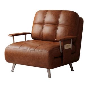 沙发床可折叠一体两用2025新款中古风单双人小户型客厅阳台伸缩床