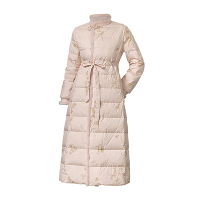 新中式复古羽绒服中长款立领