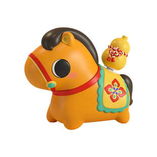 2026创意马上有钱马年吉祥物生肖马公仔摆件本命年礼物工位装饰品