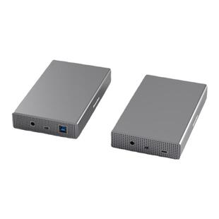 全金属3.5寸移动硬盘盒20T台式机SATA机械固态usb3.0/typec读取器