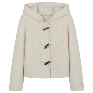 【初代千金牛角扣】TeenieWeenie小熊女装冬款绵羊毛斗篷毛呢大衣