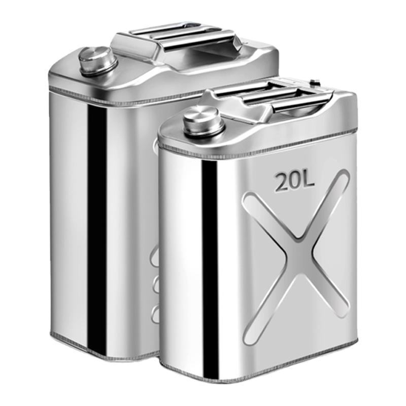 加厚304不锈钢油桶汽油桶30L20升10L40L柴油壶汽油专用桶备用油箱