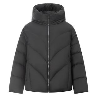 Mizuno美津浓24款秋冬女子舒适高领连帽短款休闲运动泡芙羽绒服