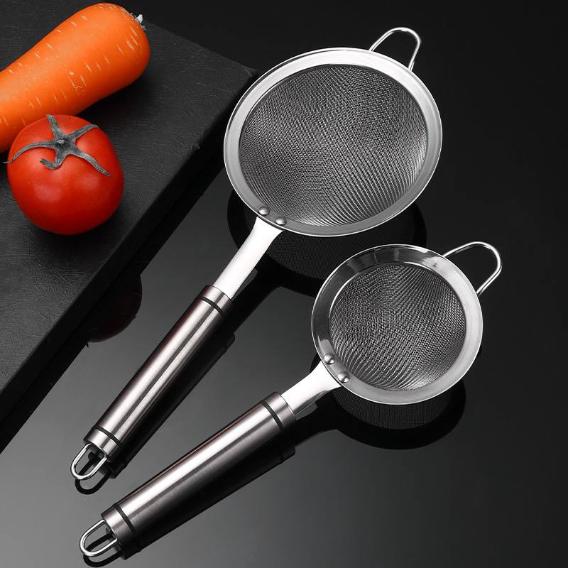 304不锈钢豆浆面粉果汁过滤网家用超细隔滤网筛厨房小渣漏网漏勺