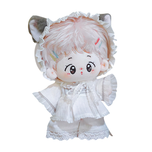 原创棉花娃娃猫猫睡衣可爱20cm娃衣套装玩偶换装衣服无属性