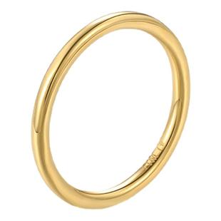 旭平素圈光面戒指镀细圈约2mm食指戒ins中性冷淡风情侣指环男女