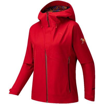 安踏新年款红色无氟拒水冲锋衣