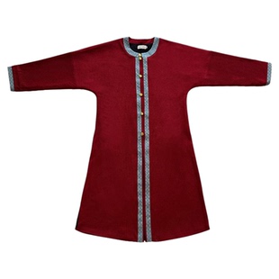 十里七巷 加加灰 烟灰色大衣针织黑色立领长衫改良汉元素秋冬汉服