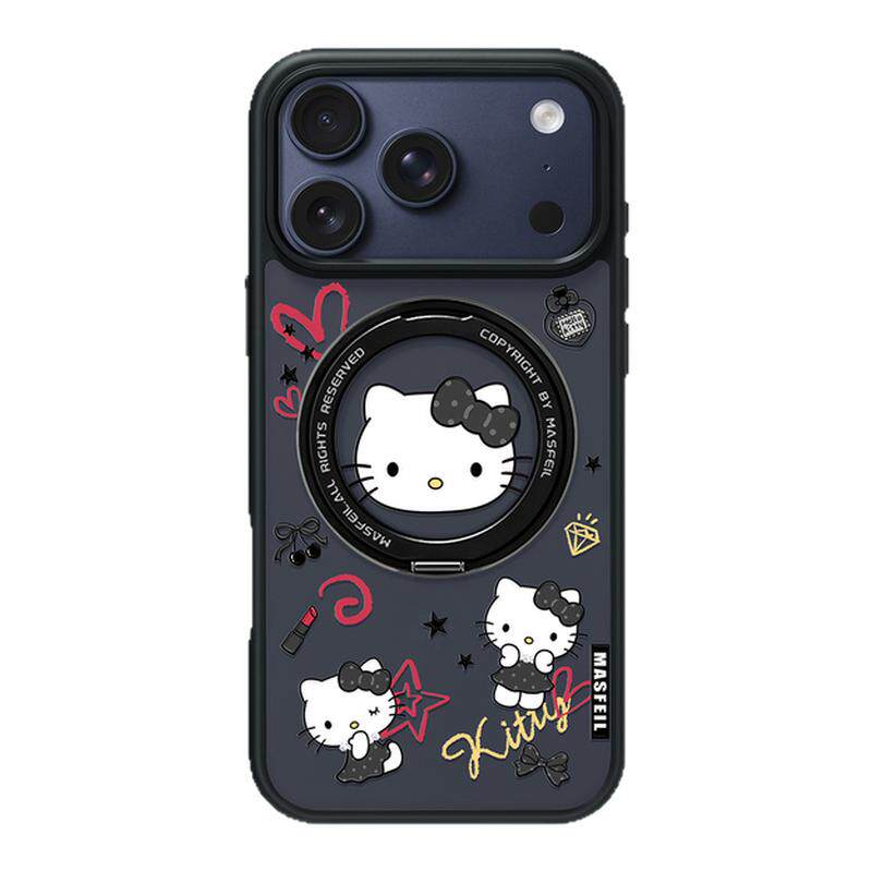 MASFEIL × 赫本猫咪适用苹果17promax手机壳iPhone16pro新款带支架ip15全包Fo5磁吸支点13可爱高级感保护套