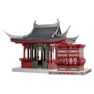 重拾营造醉翁亭笔筒榫卯积木组合益智玩具拼装模型生日毕业礼物