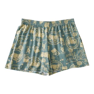 男士内裤阿罗裤男纯棉宽松平角裤男生个性印花潮流居家睡裤夏季