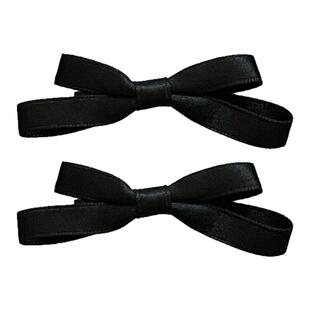 章若楠同款黑色缎带蝴蝶结发夹女边夹侧边芭蕾少女发卡子对夹头饰