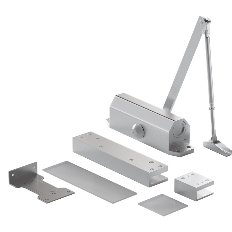 玻璃门闭门器缓冲阻尼器自动关门缓冲器免打孔无框防撞回弹固定器