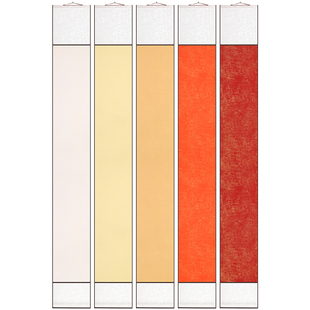 三味斋安徽泾县宣纸卷轴初学者创作练习用免装裱四尺三开22*175cm多色蜡染鎏金画心半生熟不洇墨