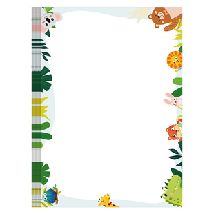 彩色卡通影印纸复印纸a4打印纸单包加厚80g白纸多功能办公用幼儿园学校可爱创意花边草稿空白纸信纸蓝粉红色