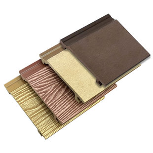 户外塑木墙板室外木屋别墅外墙隔断吊顶门头装饰专用防晒木塑墙板