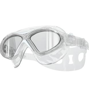 WaterTime泳镜防水防雾高清大框男女游泳眼镜专业近视游泳镜泳帽