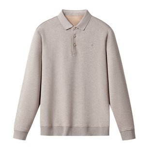 红豆加绒翻领毛衫长袖polo衫毛衣男士冬季针织卫衣加厚保暖羊毛衫