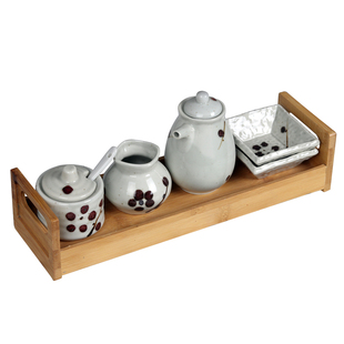 陶瓷调味罐厨房用品家用调料盒牙签盅调味壶芥末盒酱油碟套装组合