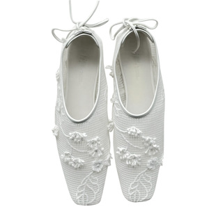 Le' Murmure 维多利亚密码 秋季新款立体藤蔓蕾丝单鞋一脚蹬女鞋