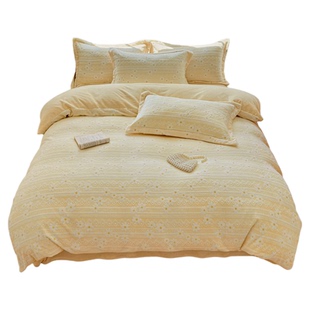 无印良品冬季牛奶绒被套单件加厚加绒公主风新款冬天双面绒毛被罩