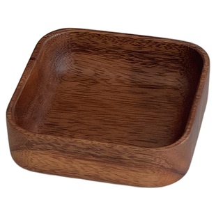 ins复古胡桃木桌面收纳盒玄关钥匙杂物置物盘托盘实木首饰收纳盘