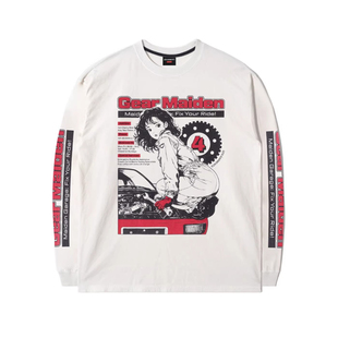 26春 虞书欣同款QT8 GARMENTS韩国代购动漫少女宽松圆领长袖T恤女