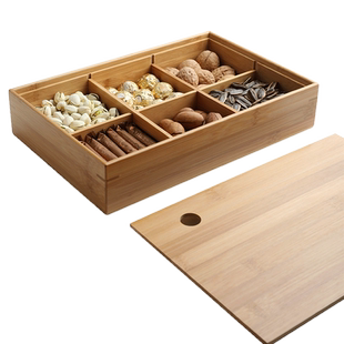 舍里罐罐烤奶干果盒客厅零食盘过年家用糖果瓜子盒带盖分格坚果盒