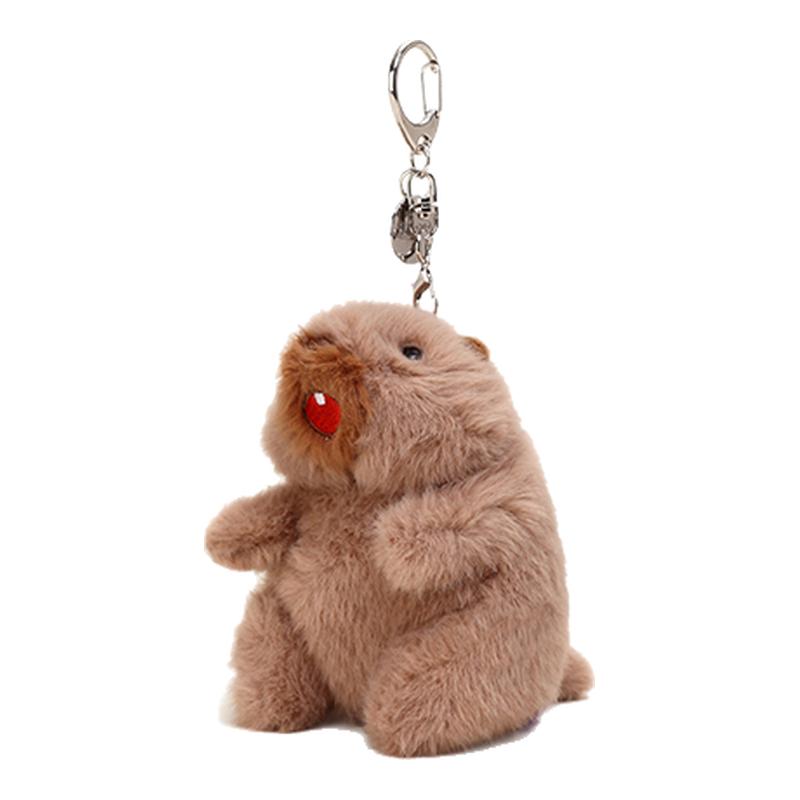 Jinnew原创可爱土拨鼠毛绒挂件小玩偶高级感车钥匙扣书包背包挂饰