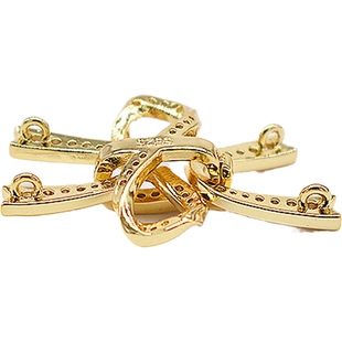 穿珍珠双排蝴蝶结手链扣 女款蛇骨项链 毛衣链扣 diy维修连接搭扣