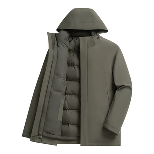 【五防】杉杉男士羽绒服2025冬季新款可拆卸内胆商务夹克保暖外套