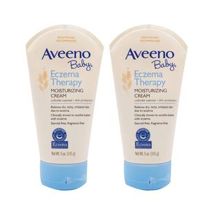 【自营】Aveeno艾惟维诺燕麦婴儿保湿宝宝霜141g*2宝宝润肤乳多效