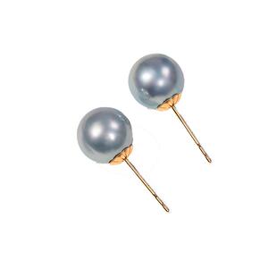 Meluxe美奈ONLY系列海水akoya珍珠耳钉真多麻色耳饰正品基础百搭