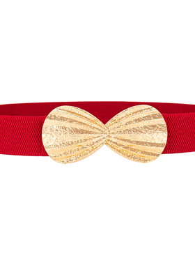 蝴蝶结腰带女款松紧腰封弹力收腰