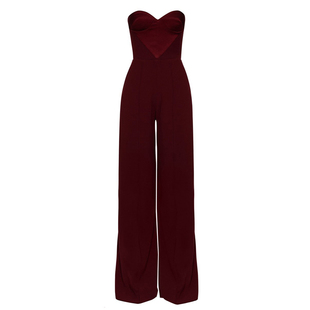 平时可穿晚礼服连体裤子长款简单大方心形女装气质年会晚宴派对春