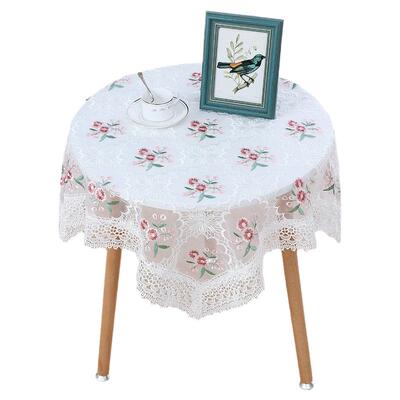 现代简约蕾丝刺绣桌布茶几布