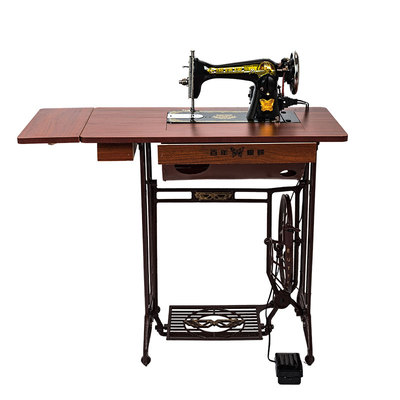 上海蝴蝶牌缝纫机老式脚踏吃厚