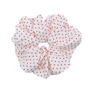 复古港风红色波点大肠发圈超大号发饰女韩系头绳头花新年发绳头饰