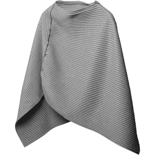 瑞典Design House Stockholm斗篷披肩女褶皱套头外搭空调房罩衫