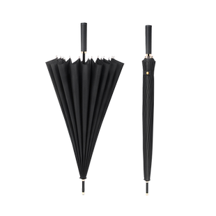 雨伞男士24骨长柄直杆伞家用大号加固结实抗风暴雨专用伞黑色定制