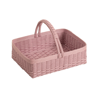 单手方形手提篮纸藤编织手工课材料包创意手工仿藤编礼物拍照装饰