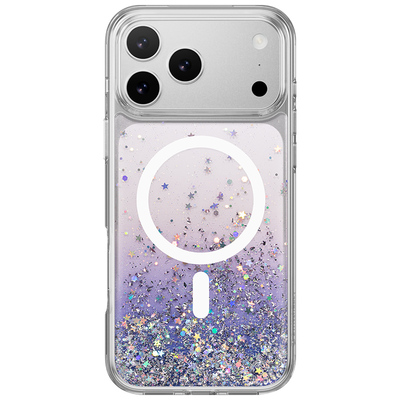 switcheasy适用苹果17promax手机壳3D立体固态流沙透明iphone17pro保护套防摔壳2025新款17air女款高级感小众