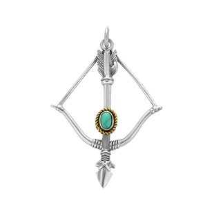 日潮高桥印第安手工做旧复古三羽毛弓箭头挂坠个性燧石箭簇吊坠男