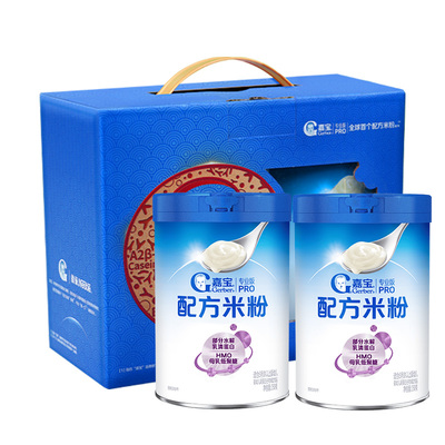 【新添HMO】嘉宝配方米粉PHW部分水解乳清蛋白高铁婴儿米粉礼盒装