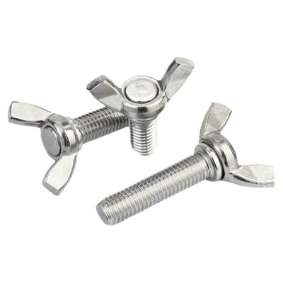 304/201/316不锈钢蝶形螺丝蝴蝶型羊角元宝手拧螺栓M3M4M5M6M8M10