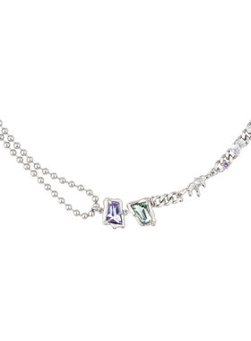 BZV匿名邮箱原创Y2K彩色锆石项链