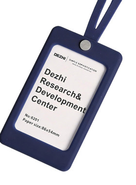 dezhi硅胶柔软挂绳公交证件卡套