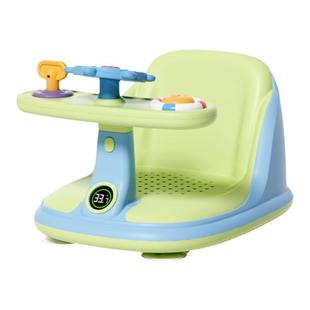 宝宝软胶学坐椅婴儿洗澡座椅浴盆通用支架防摔训练凳子坐立着神器