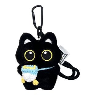 可爱呆萌唐老鸭屁股挎包腮红大眼白猫黑猫毛绒玩偶情侣公仔包挂件